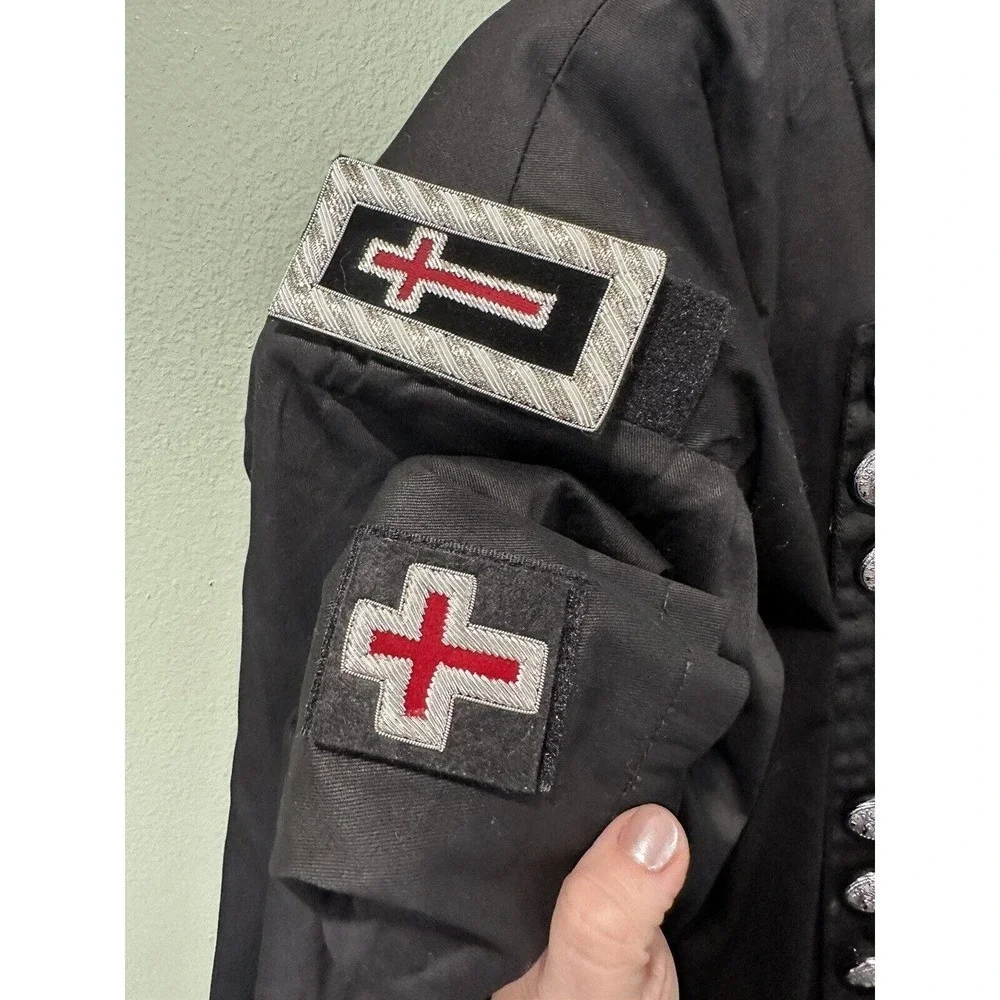 Sir Knights Templar Masonic Templer Outfit Hat Shoulder Boards Sword Belt Case‌‌ - Picture 14 of 16